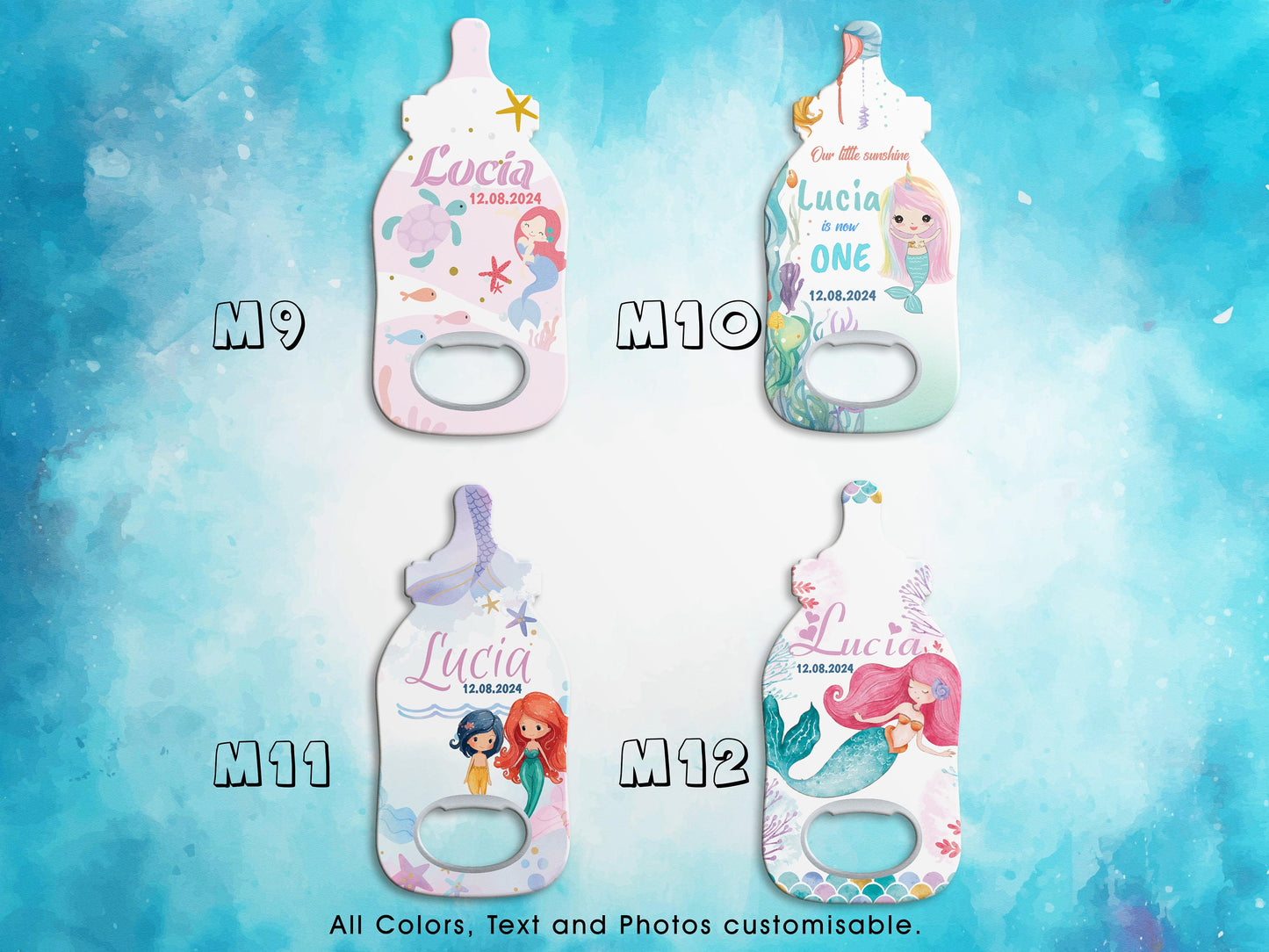 Mermaid Baby Shower Favor: Foot Shape Bottle Opener Magnet - Image 4