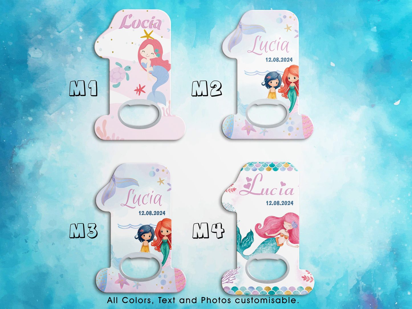Mermaid Baby Shower Favor: Foot Shape Bottle Opener Magnet - Image 2