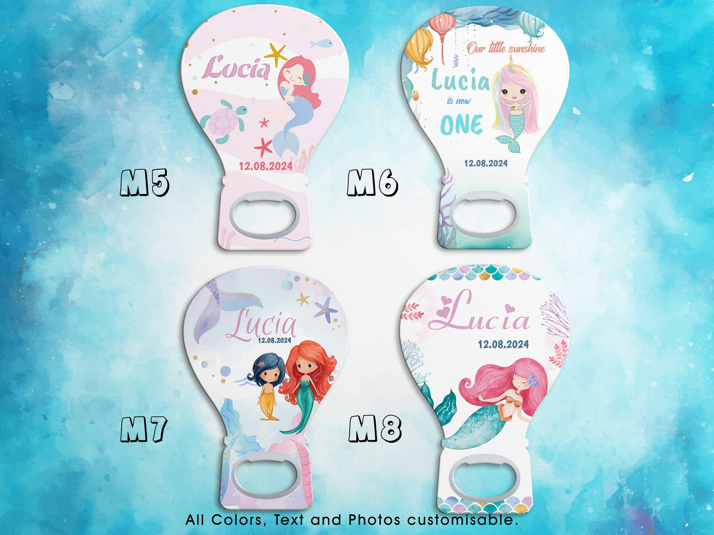 Mermaid Baby Shower Favor: Foot Shape Bottle Opener Magnet - Image 3