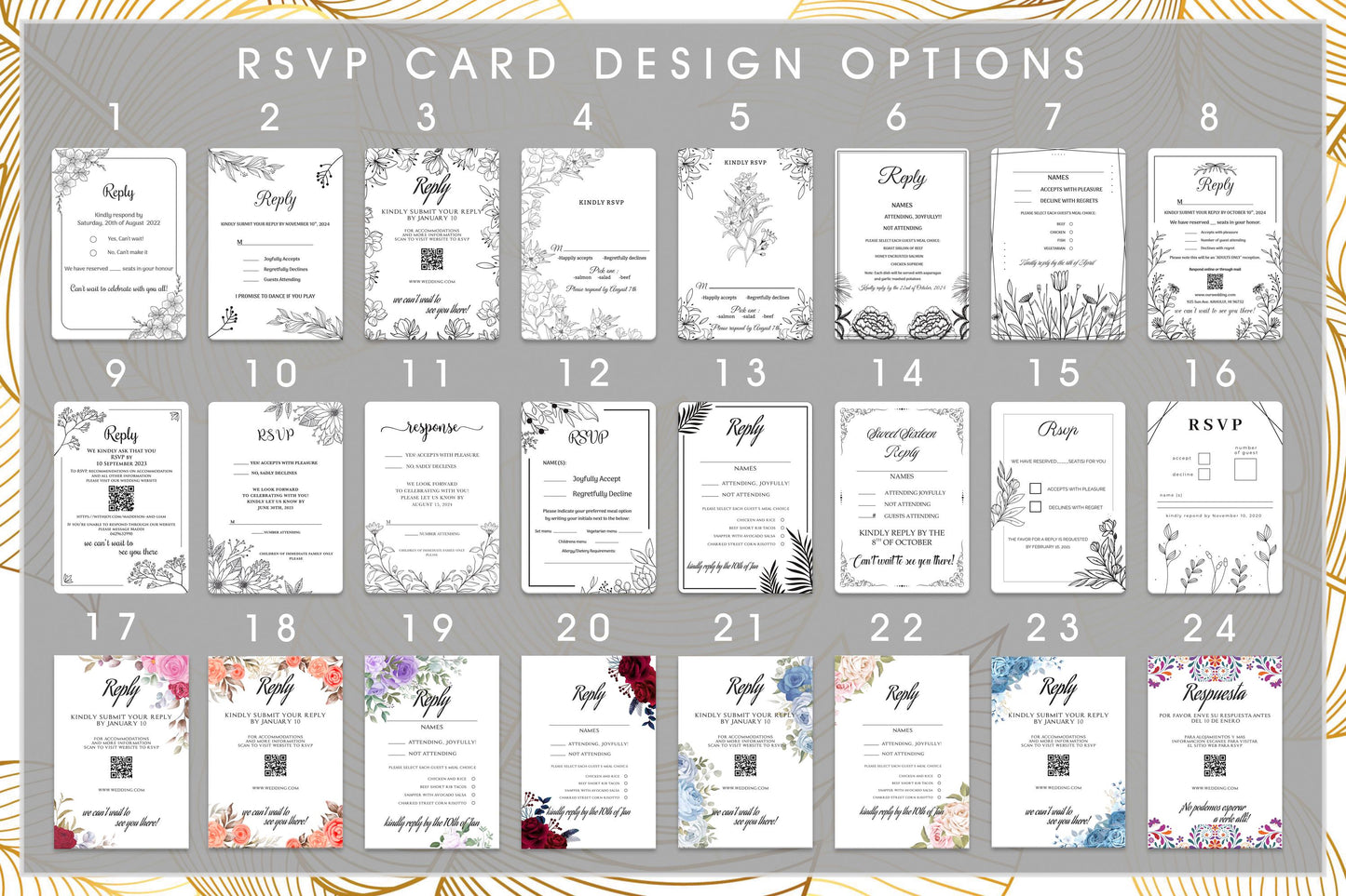 Eucalyptus Floral Tropical Wedding Invitation - Beach Weddings - Laser Cut Wooden Wedding Invitations - Image 7