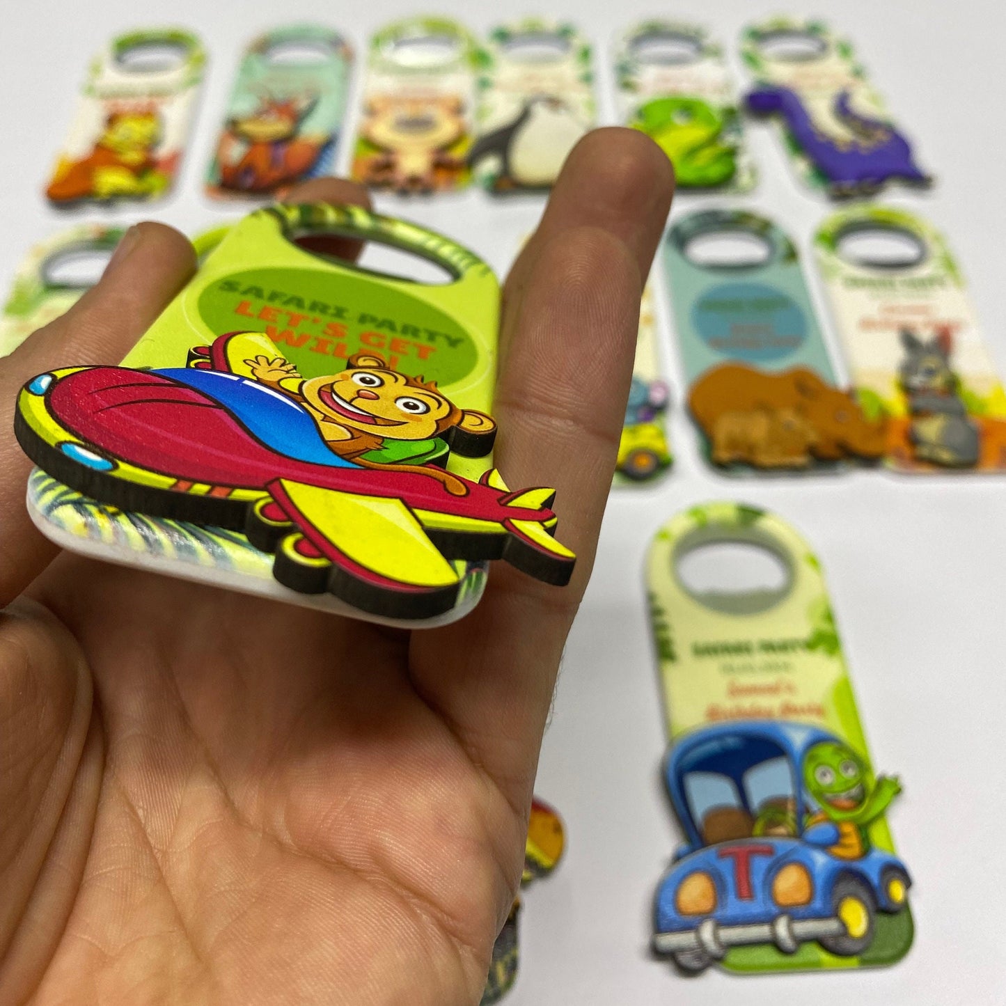 Safari Theme Magnet Favors: Custom Baby Shower, Birthday Party - Image 1