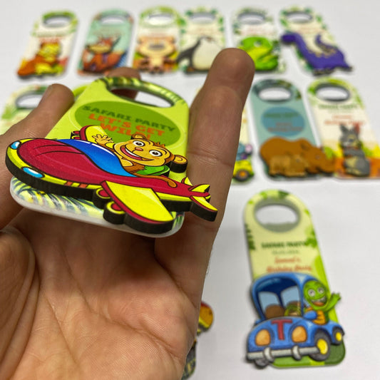 Safari Theme Magnet Favors: Custom Baby Shower, Birthday Party - Image 1