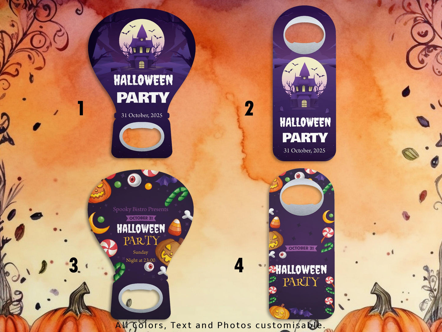 Haunted House Pumpkin Magnet Bottle Opener: Halloween Party Favor - Image 4