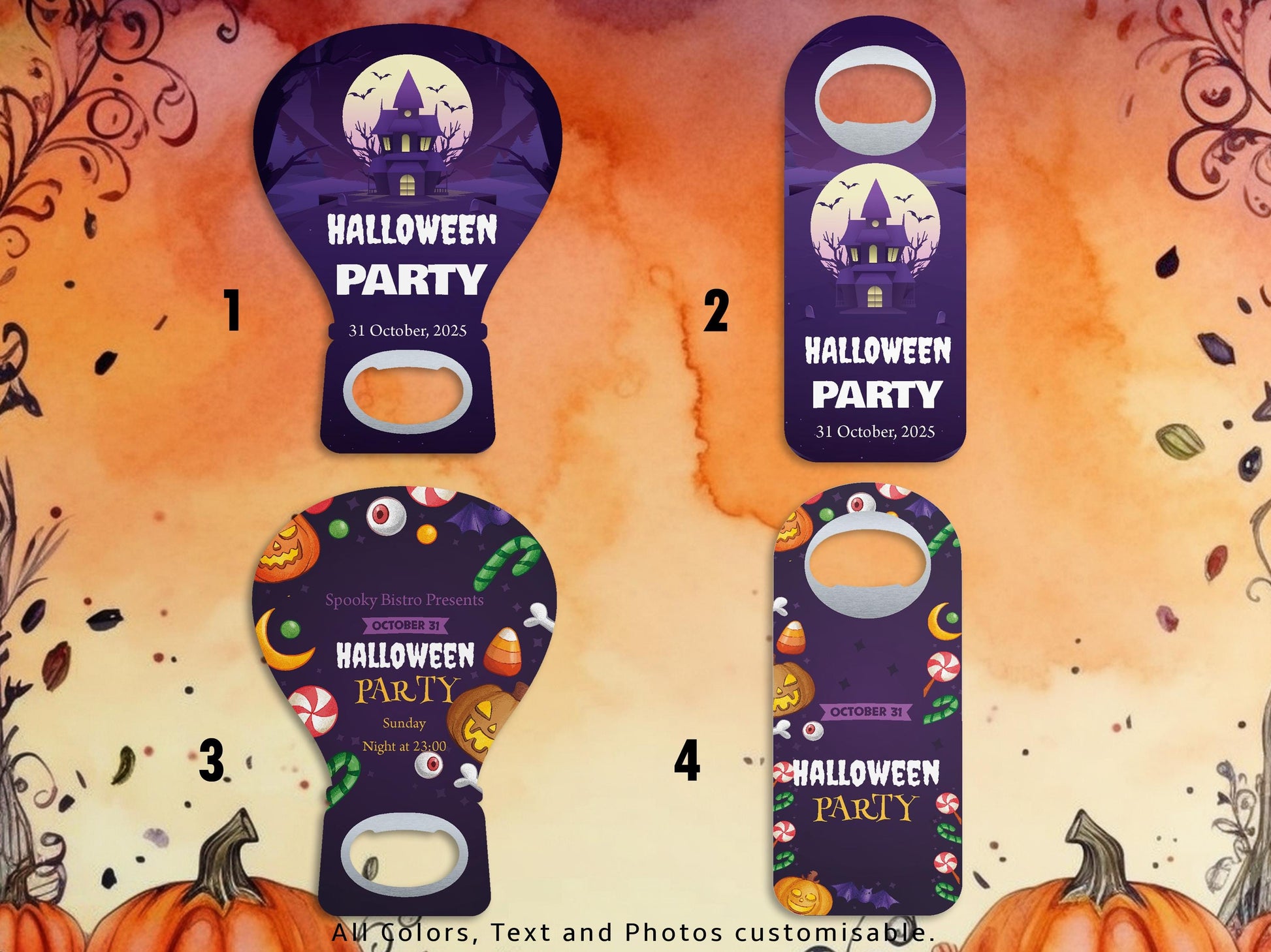Haunted House Pumpkin Magnet Bottle Opener: Halloween Party Favor - Image 4