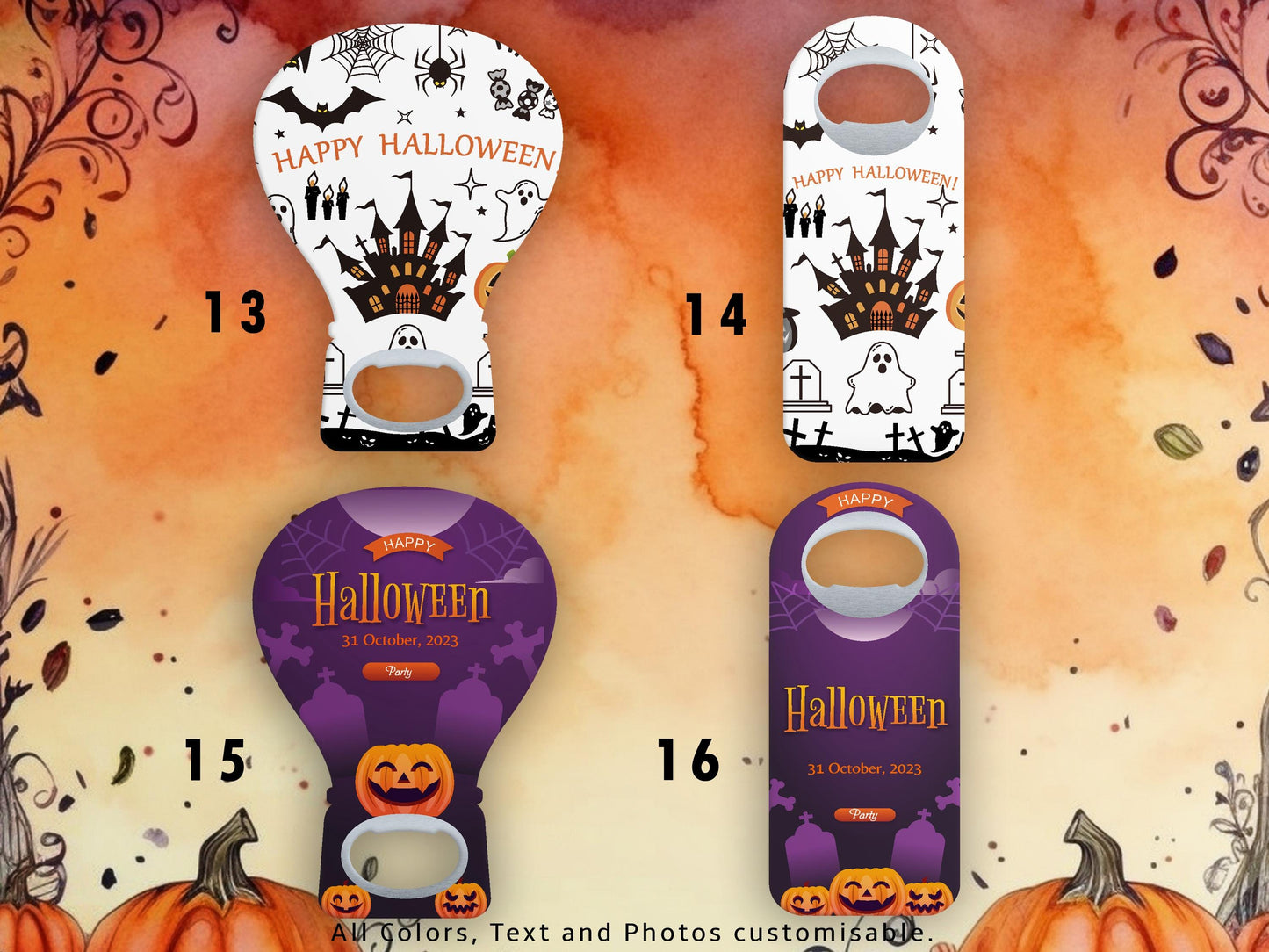 Personalized Halloween Bottle Opener Magnet: Spooky Party Favor - Image 6