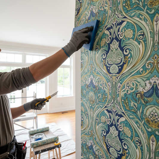 Professional wallpaper installation